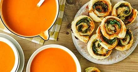 Tomato Soup with Sweet Potato — Light and Healthy Dinner