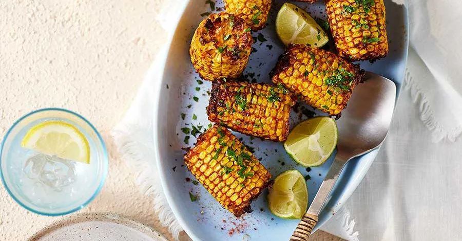 Air Fryer Corn on the Cob with Smoked Paprika and Lime