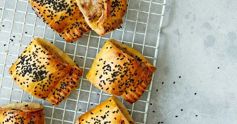 Sausage Rolls with Apple and Sage in Air Fryer