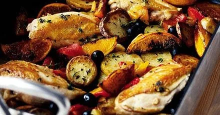 One-Pan Chicken with Vegetables — Quick Casserole