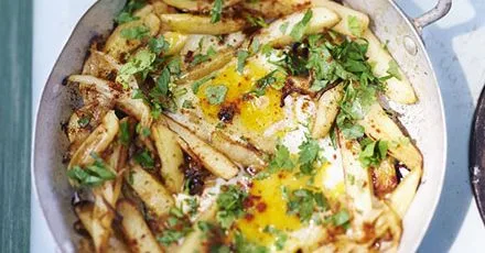 Eggs with Crispy Potatoes — Quick Anytime Breakfast