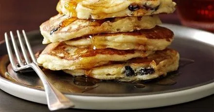 Apple Pancakes with Brown Butter and Maple Syrup
