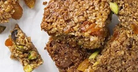 Apricot, Honey & Pistachio Oat Bars