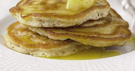 Apricot Pancakes with Honey Butter