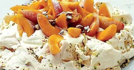 Apricot and Pistachio Pavlova