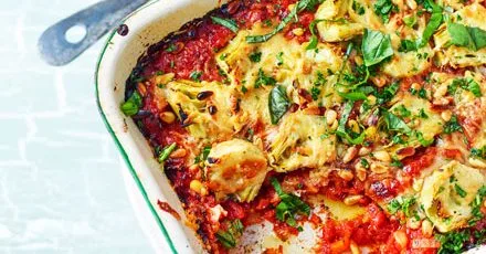 Artichoke, Anchovy and Caper Bake