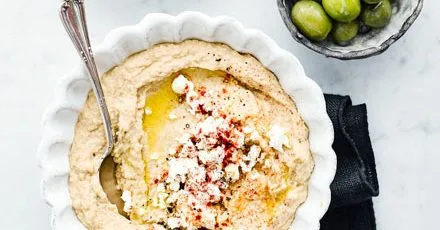 Баба‑гануш з копченими артишоками та фетою