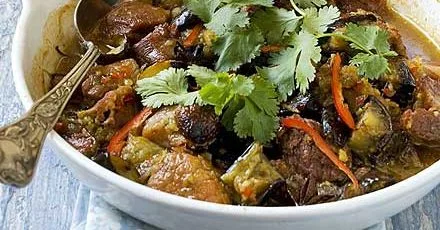 Spicy Asian Eggplant and Pork Hotpot