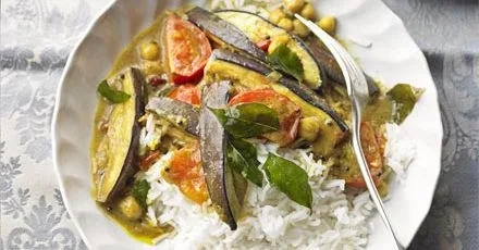 Aubergine and Chickpea Curry