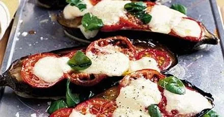 Baked Eggplants with Golden Mozzarella