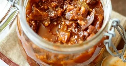 Eggplant Indian Chutney with Tamarind and Mustard Seeds