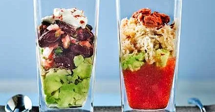 Avocado Canapés — Crab and Mexican