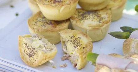 Bacon and Egg Mini Pies with Crunchy Shortcrust Pastry