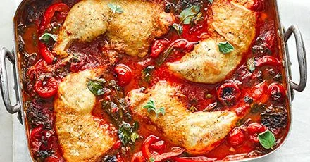 Baked Chicken Thighs in Arrabbiata Sauce