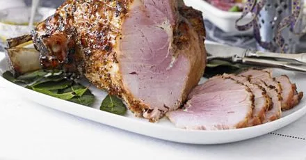 Baked Ham with Mustard-Brown Sugar Glaze