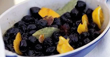 Baked Olives with Orange Zest and Bay