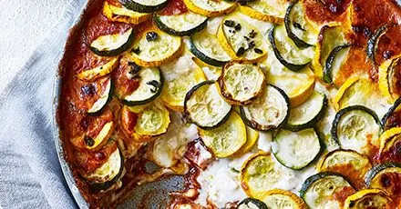 Baked Ratatouille with Tender Goat Cheese