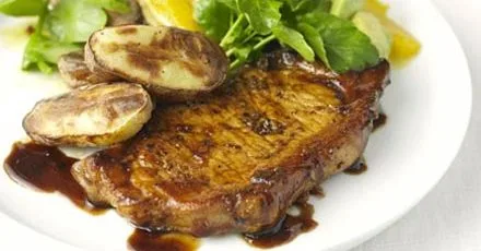 Balsamic Pork with Watercress