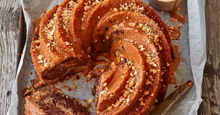 Banana‑Chocolate Bundt Cake with Peanut‑Caramel Drizzle