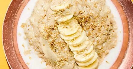 Creamy Oat Porridge with Banana and Tahini