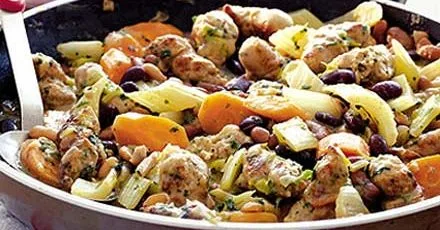 One‑Pan Sausage and Bean Bake