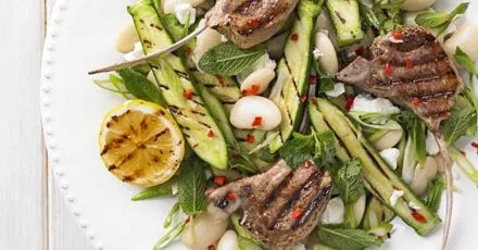 Barbecue Lamb and Courgette Salad