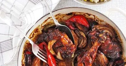 Barbecue Chicken with Corn Rice