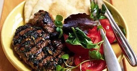 Grilled Lamb Steaks in Mint‑Garlic Marinade