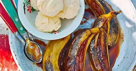 Caramelized Rum Bananas on the Grill