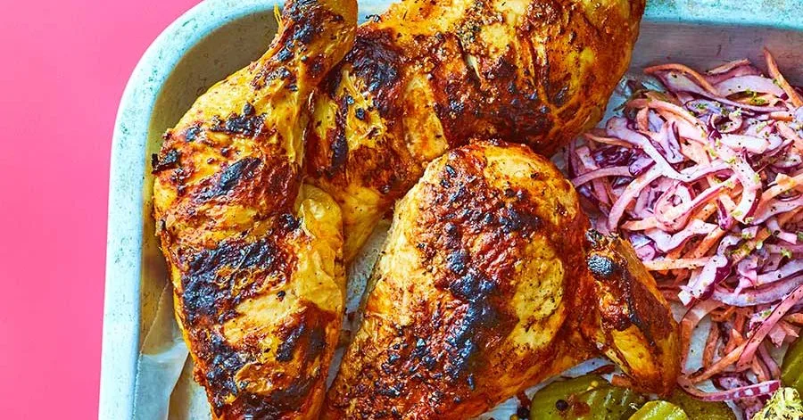 Spatchcock Chicken in Aromatic Barbecue Marinade