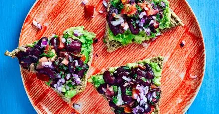 Avocado and Bean Triangles