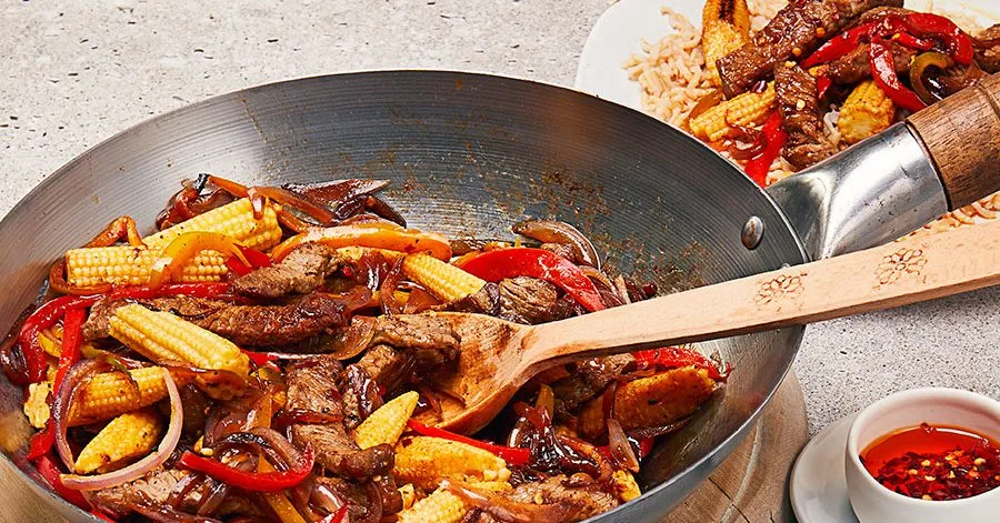 Beef with Sichuan pepper stir-fry