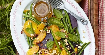 Beetroot, orange & hazelnut salad