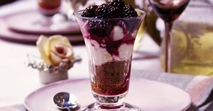Berry cheesecake in a glass