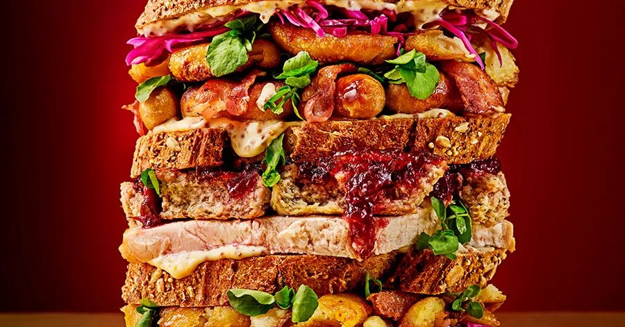 Best Ever Christmas Leftovers Sandwich