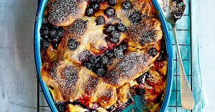 Croissant Bake with Blueberries and Lemon