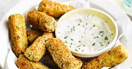 Broccoli and potato croquettes