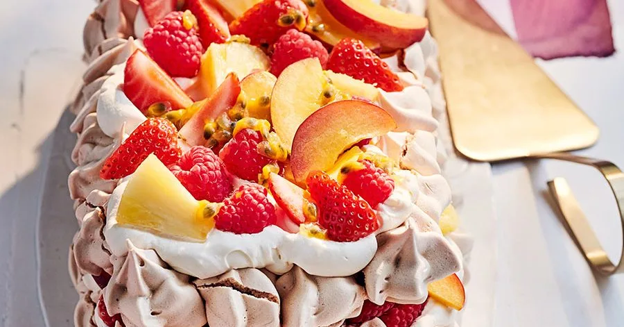 Brown Sugar Pavlova with Fruit