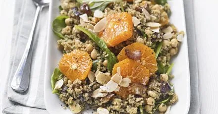 Bulgur wheat, date & clementine salad