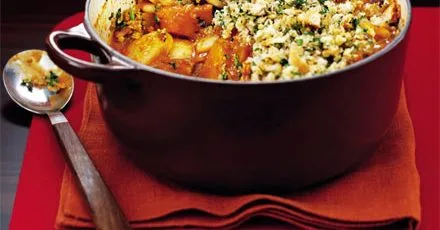 Butter bean & squash crumble
