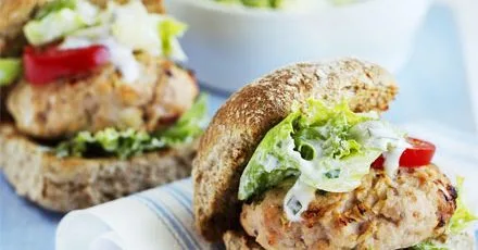 Caesar turkey burgers