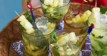 Caipirinhas with pineapple