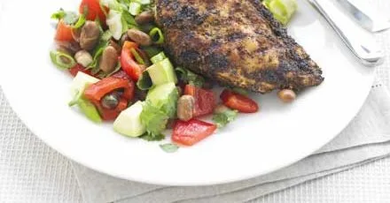 Cajun chicken & chunky bean salsa