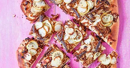 Caramelised Fennel, Potato and Lemon Pissaladière