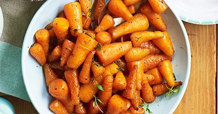 Chantenay carrots baked with honey