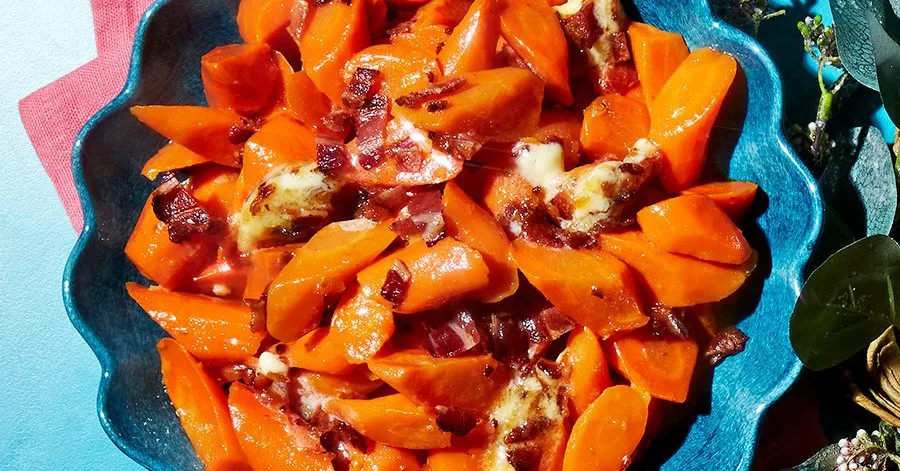 Carrots with Bacon and Marmalade Butter