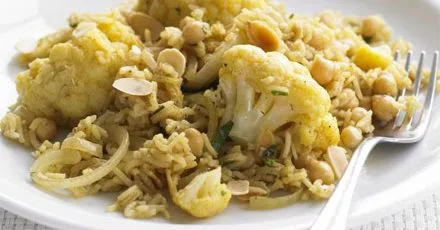 Cauliflower & chickpea pilaf