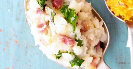 Celeriac, cavolo nero & bacon mash