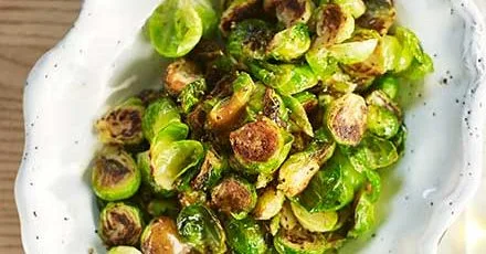 Charred Brussels sprouts with Marmite butter