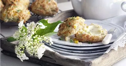 Cheddar & sweetcorn scones